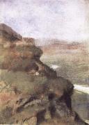 Edgar Degas Landscape with Rocky Cliffs oil on canvas